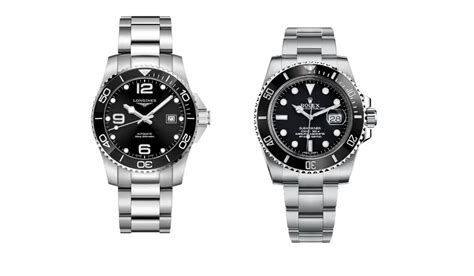 longines vs rolex quality 1950's|longines hydroconquest vs rolex submariner.